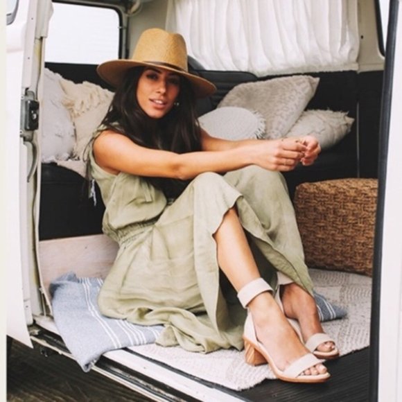 Frye Brielle Charcoal Grey Wooden Ankle Sandals - Picture 7 of 16